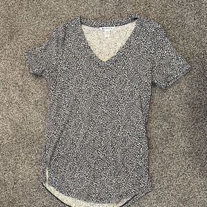 Athleta Black and White Short Sleeve Top, like new